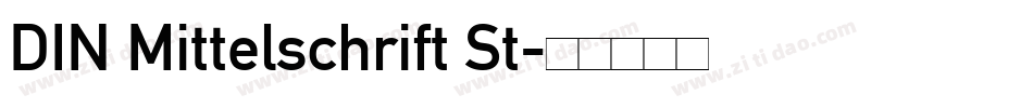 DIN Mittelschrift St字体转换